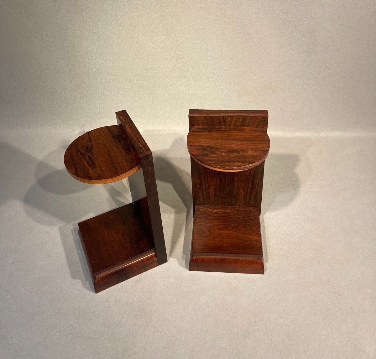 Pair Of Art Deco Bedside Tables Or Side Tables -photo-2