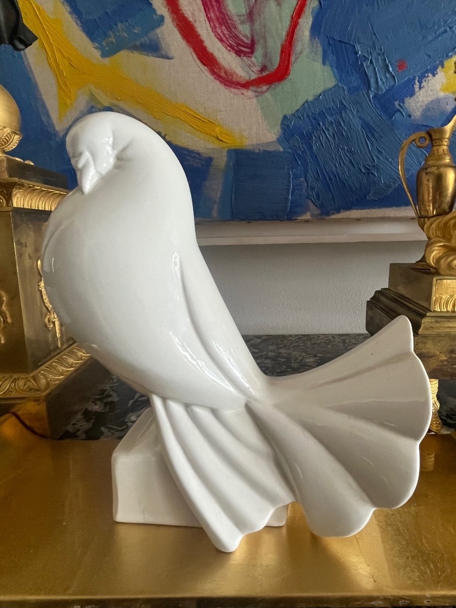 Adnet  pigeon  Ceramique  Epoque Art Deco 1930-photo-1