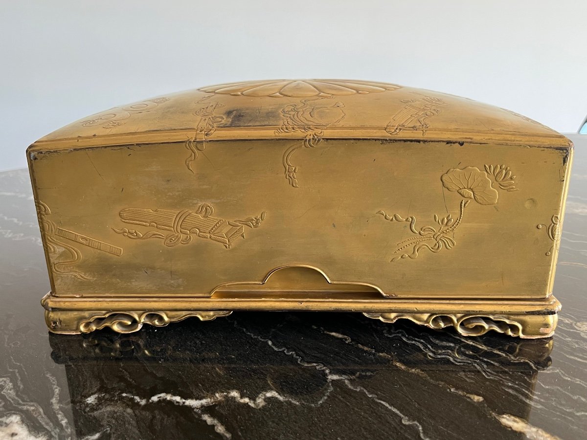 Japan Box In Gold Lacquer Period XIX Century Edo-photo-2