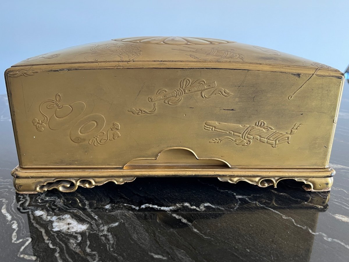 Japan Box In Gold Lacquer Period XIX Century Edo-photo-2