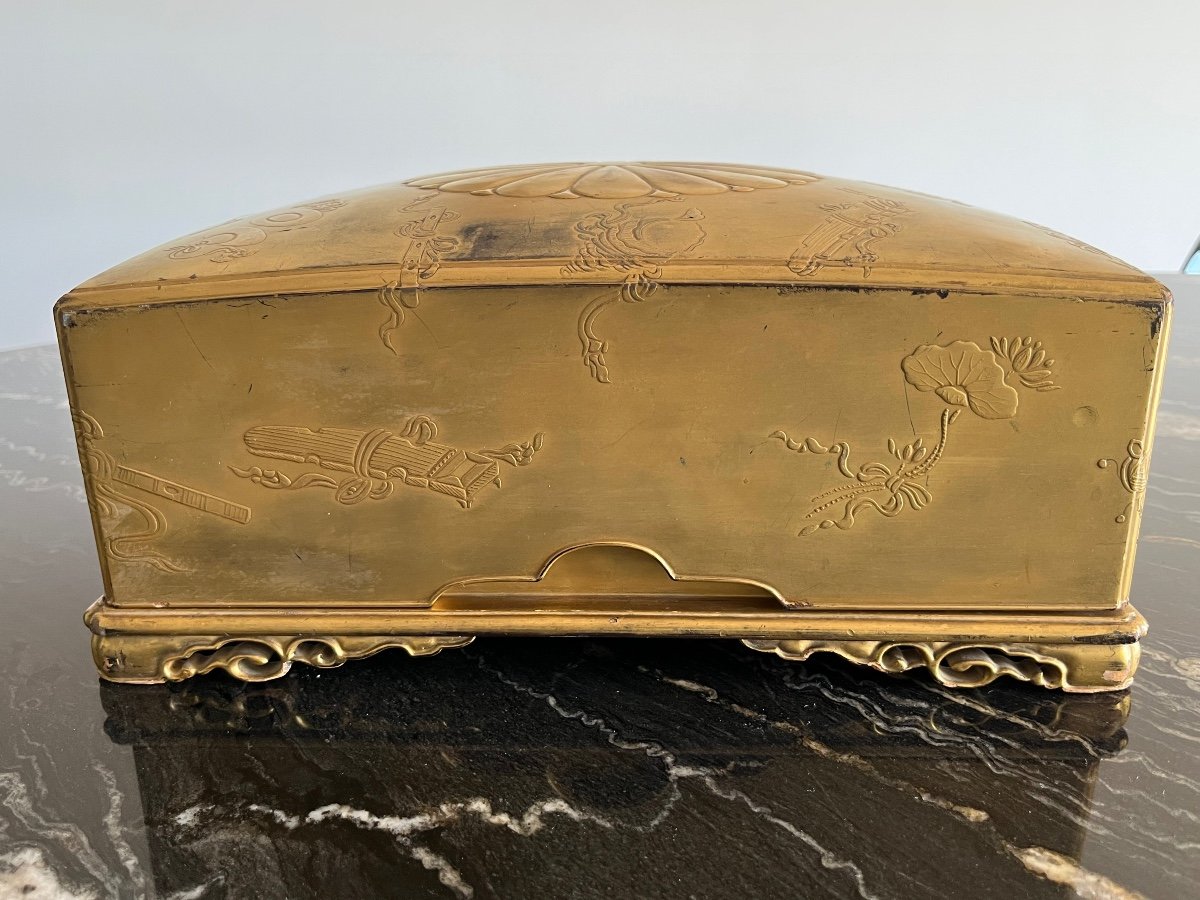 Japan Box In Gold Lacquer Period XIX Century Edo-photo-7