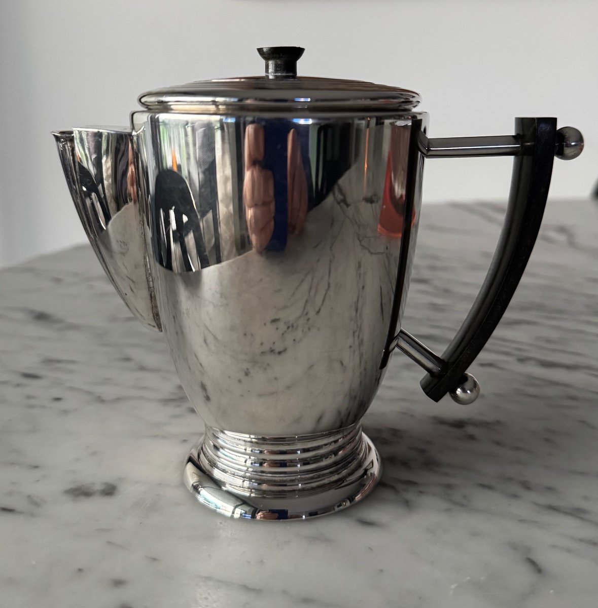 Christofle Small Egoiste Pourer Charleston Model Silver Metal Art Deco Style-photo-3