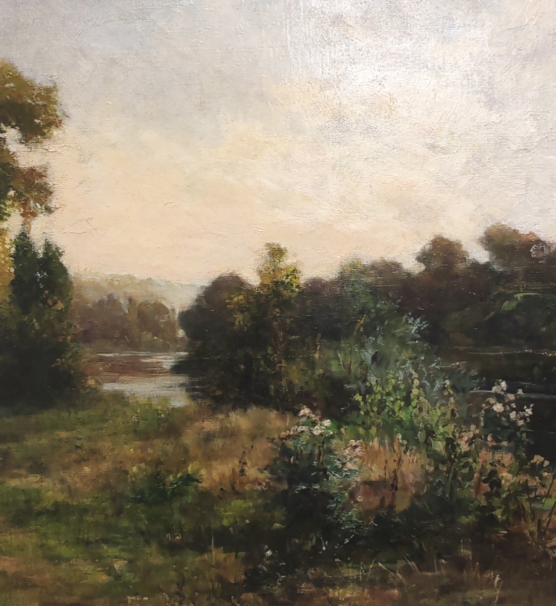 Country Landscape, Oil On Canvas. 54 X 65 Cm-photo-2