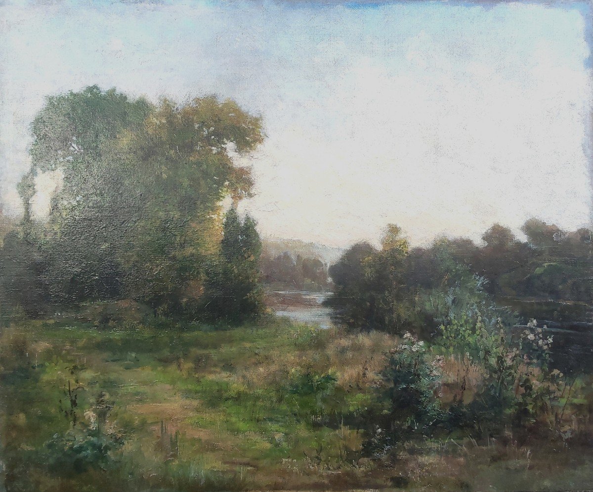 Country Landscape, Oil On Canvas. 54 X 65 Cm