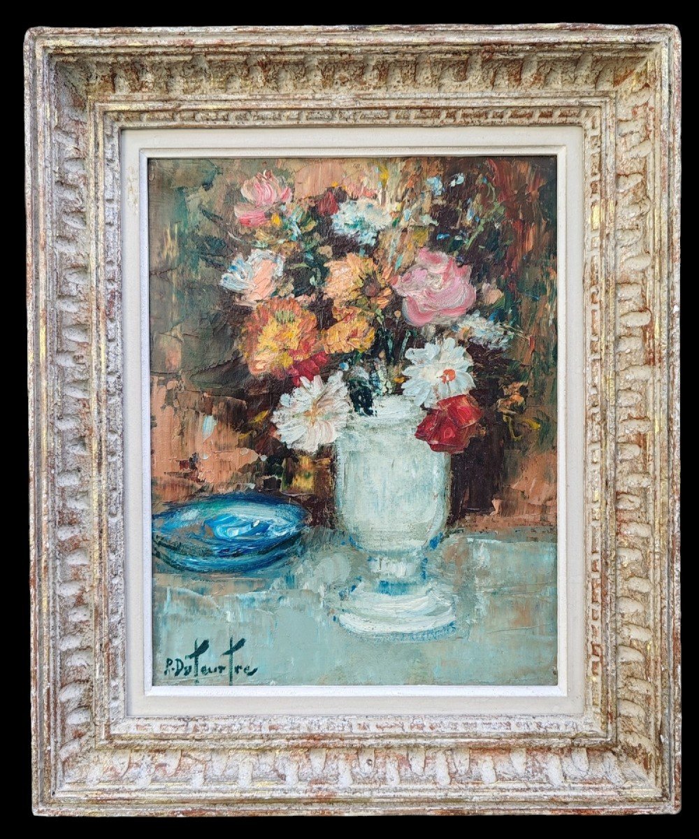 Pierre Eugene Duteurtre (1911-1989) Bouquet De Fleurs.