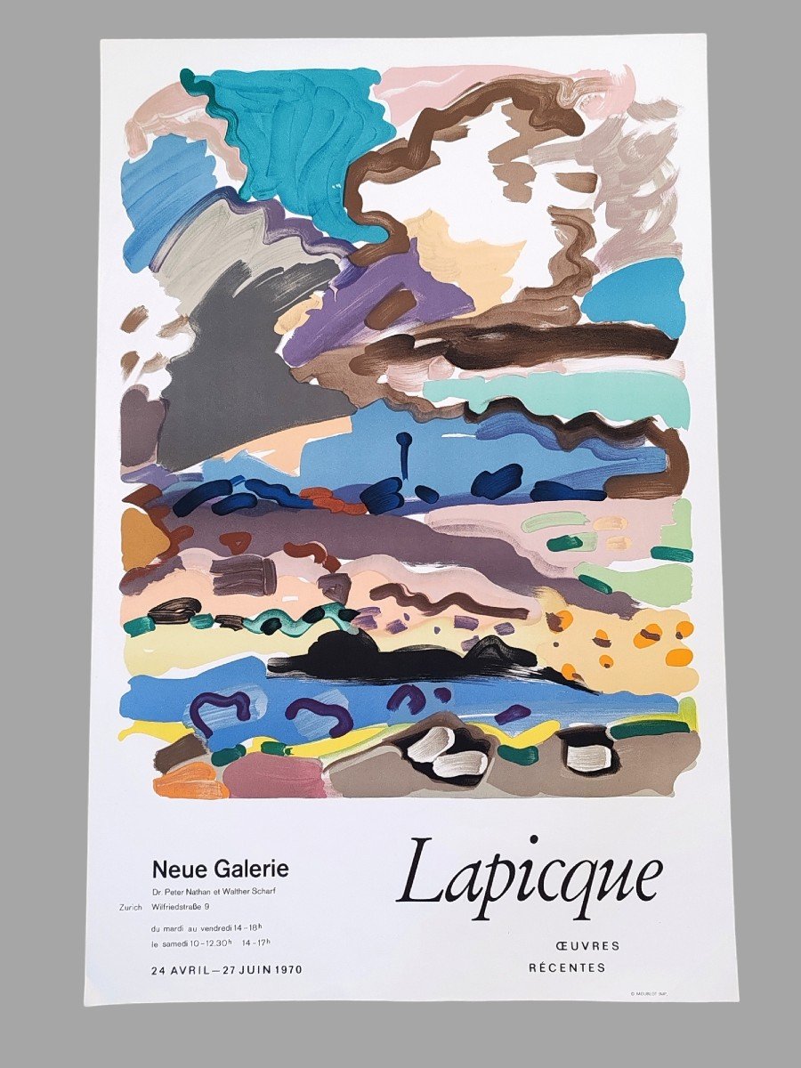  Charles Lapicque (1898-1988) After. Exhibition Poster Neue Galerie. 1970