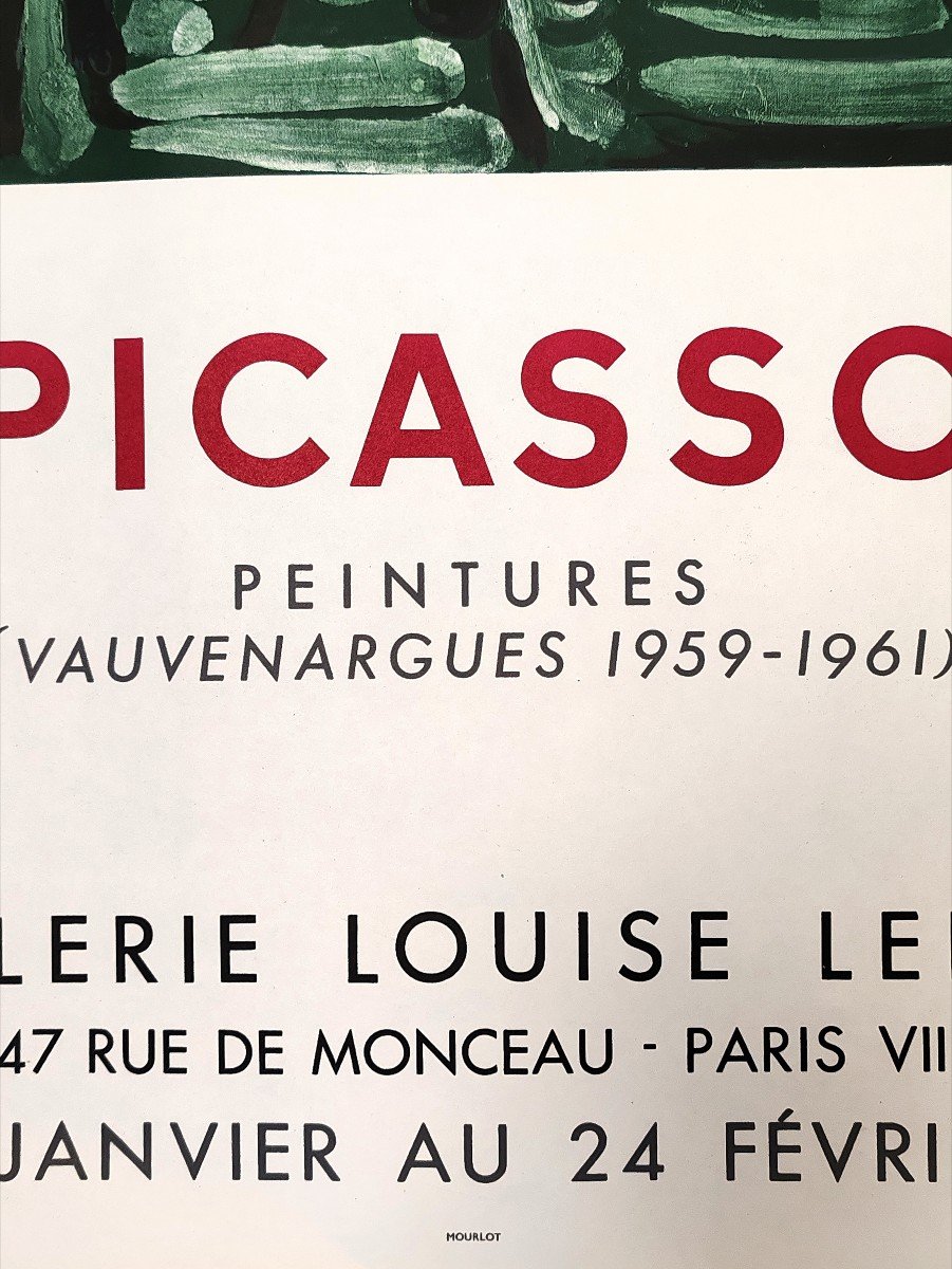 Pablo Picasso (1881-1973), After. Original Poster Galerie Leiris, 1962.-photo-3