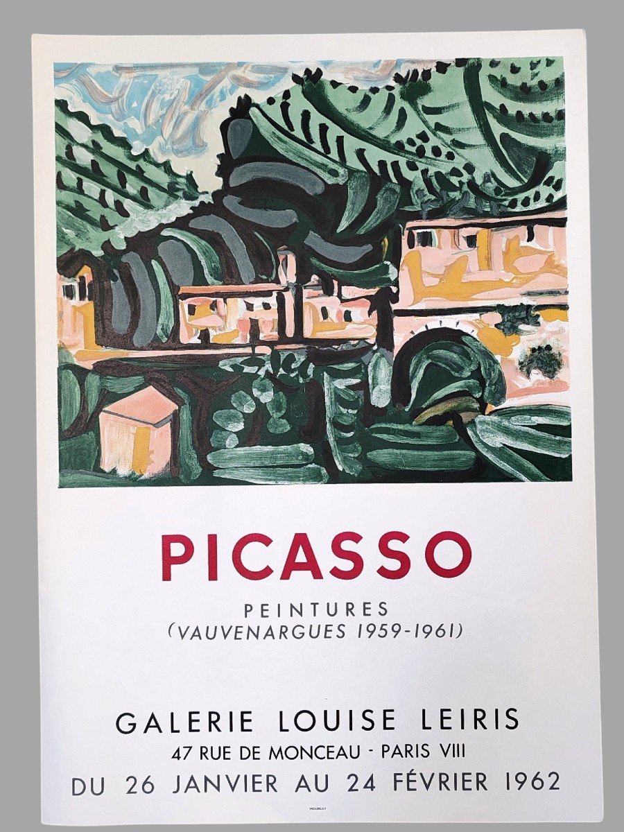 Pablo Picasso (1881-1973), After. Original Poster Galerie Leiris, 1962.