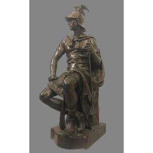 Paul Dubois (1827-1905) - Le Courage Militaire, Bronze H. 69 cm