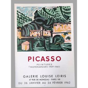 Pablo Picasso (1881-1973), After. Original Poster Galerie Leiris, 1962.