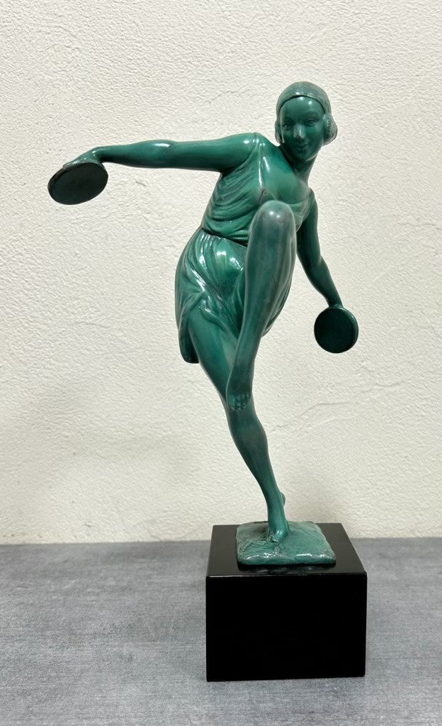 Art Deco Sculpture Max Le Verrier Signed Fayral