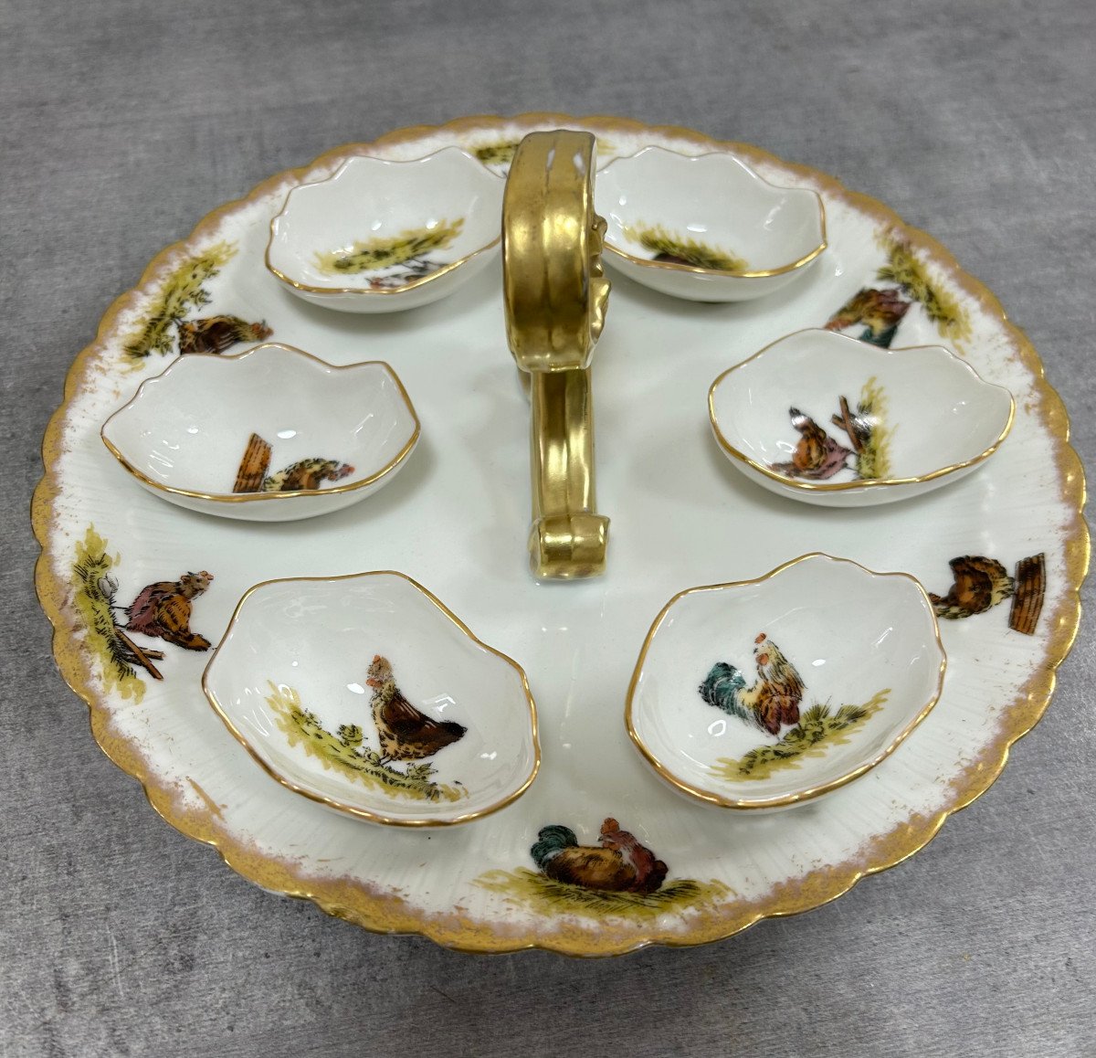 Limoges Porcelain Egg Service Late 19th Century-photo-2