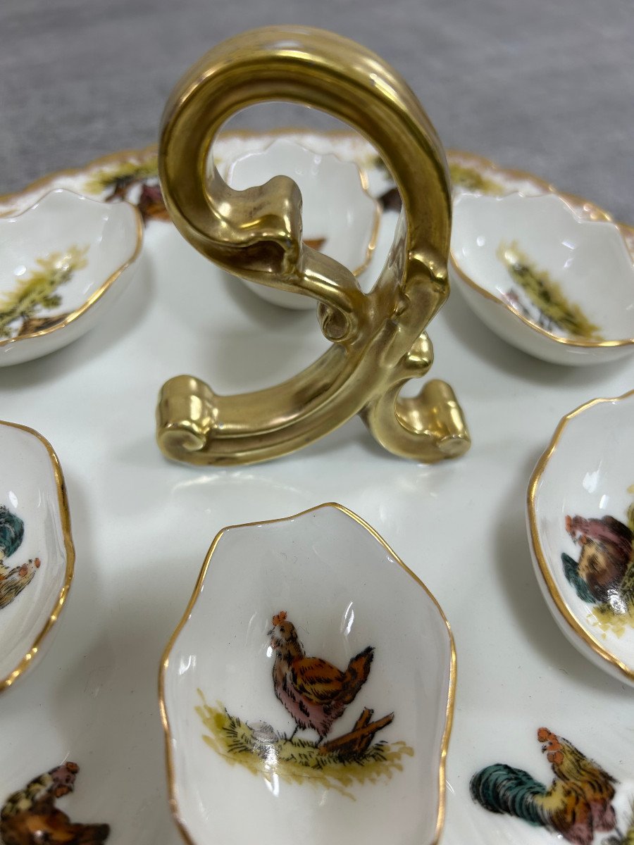 Limoges Porcelain Egg Service Late 19th Century-photo-4