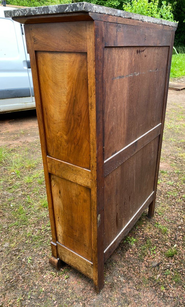 Restoration Period Secretary In Burl Walnut And Oak-photo-3