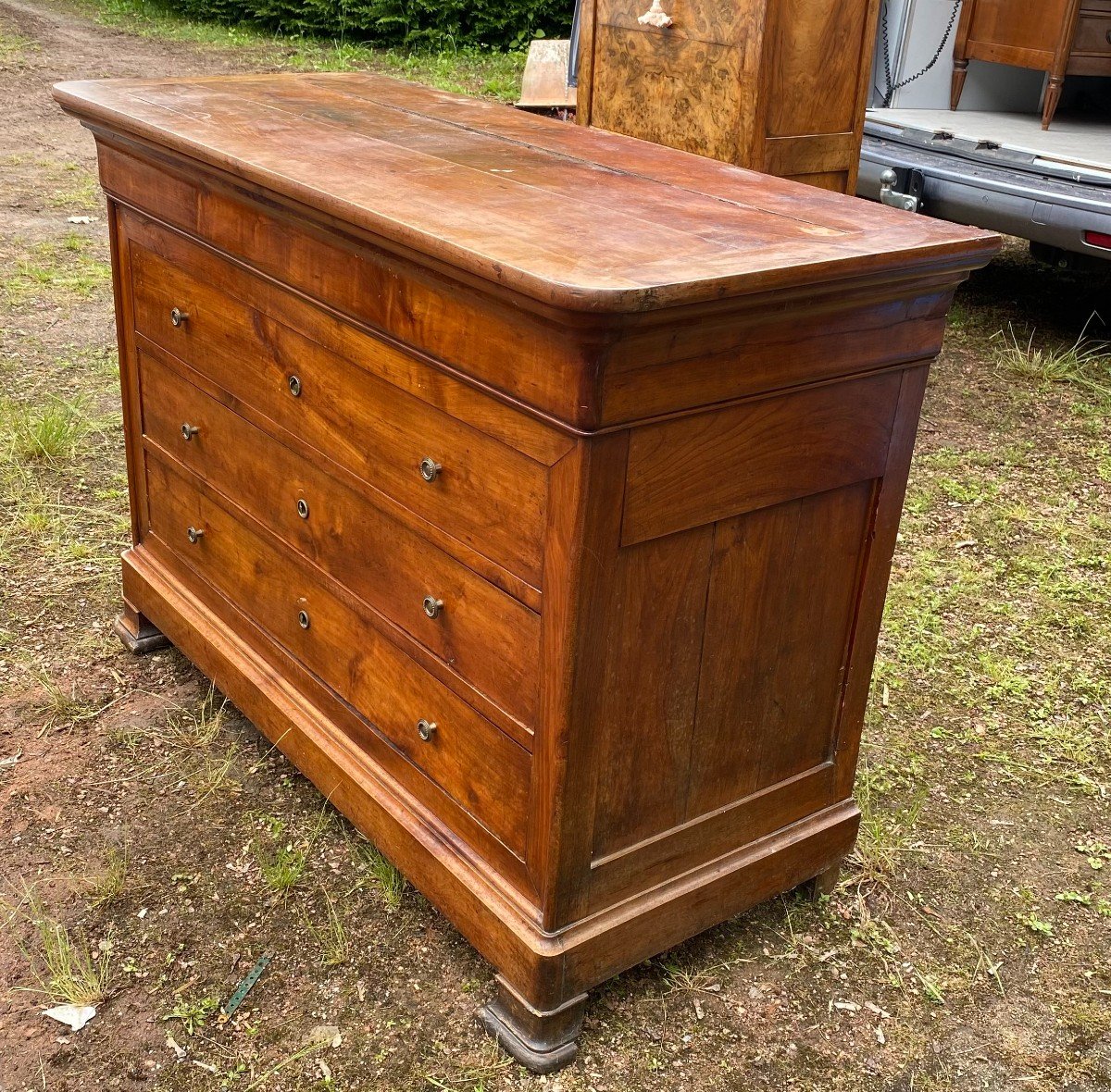 Louis-philippe Chest Commode In Cherry Wood 19th Century-photo-2