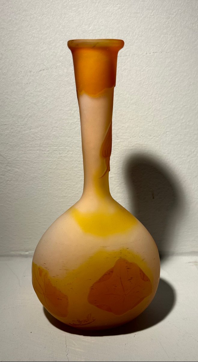 Gallé Soliflore Vase With Spherical Body-photo-2