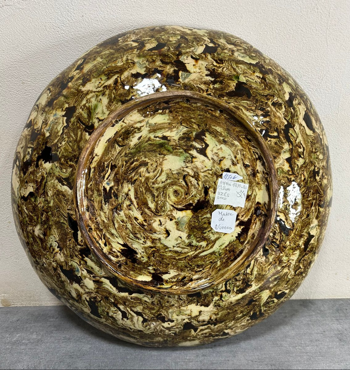 Dish From The Pichon Manufacture In Uzès From The 80s In The Style Of Palissy-photo-4