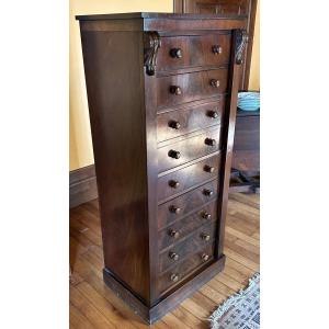 Wellington Mahogany Secretary Chest