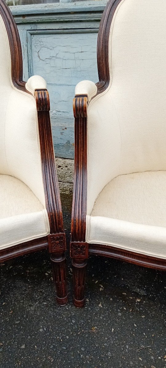 Pair Of Louis XVI Style Bergeres-photo-5