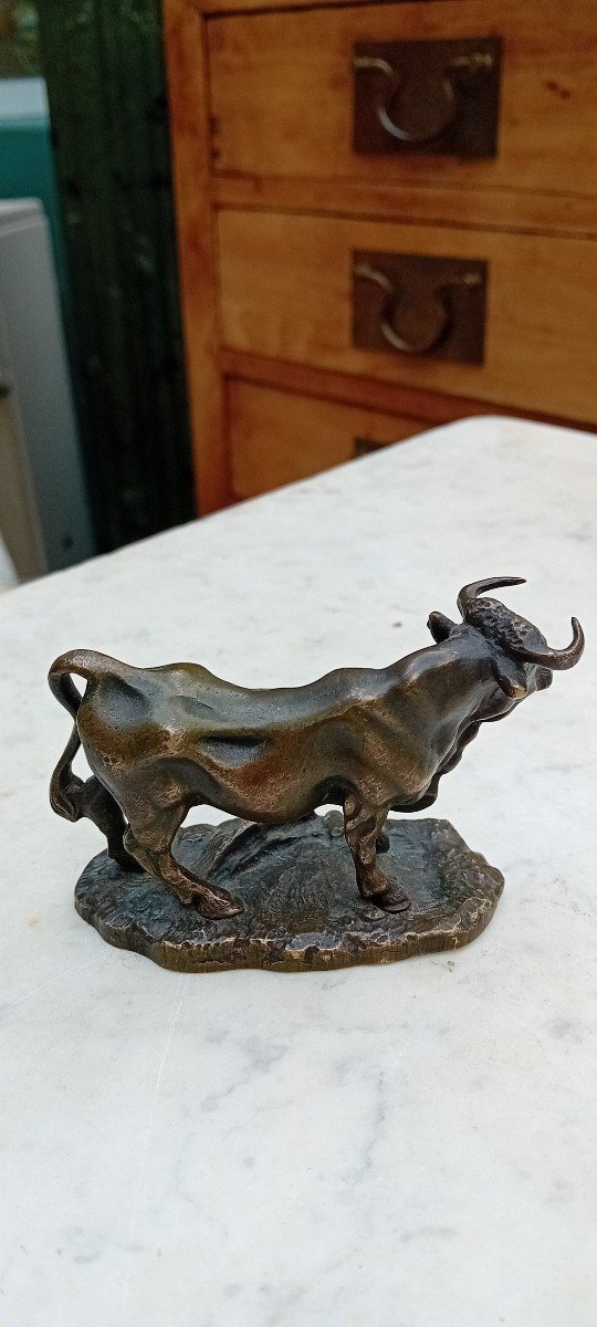 Small Animal Bronze "bull"-photo-2