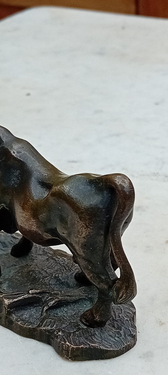 Small Animal Bronze "bull"-photo-2