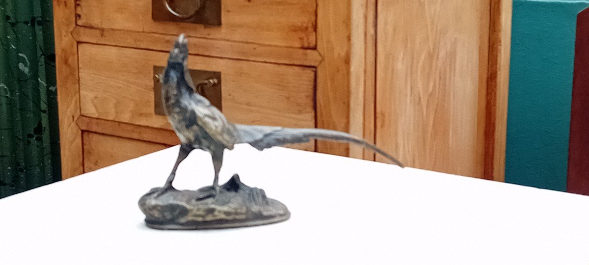 Small Animal Bronze "pheasant"-photo-1