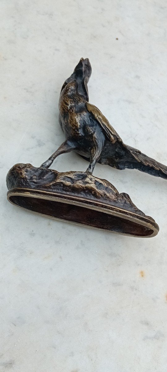 Small Animal Bronze "pheasant"-photo-2