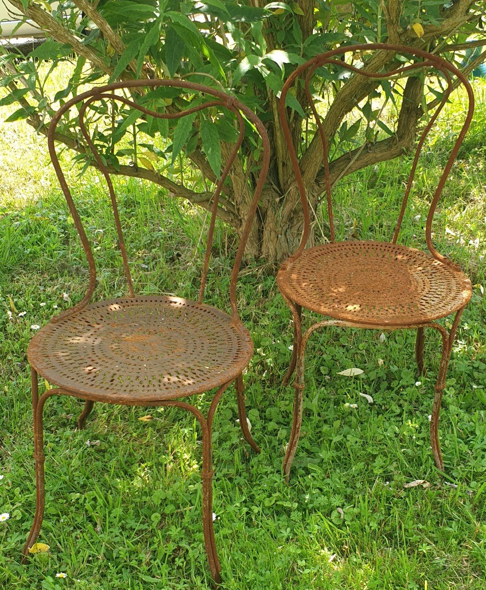 Paire De Chaises De Jardin XIX éme Siècle 