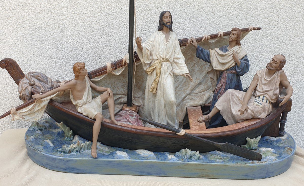 Lladro "jesus In Tiberius Gold (tiberias) Sculpture Limited Edition-photo-2