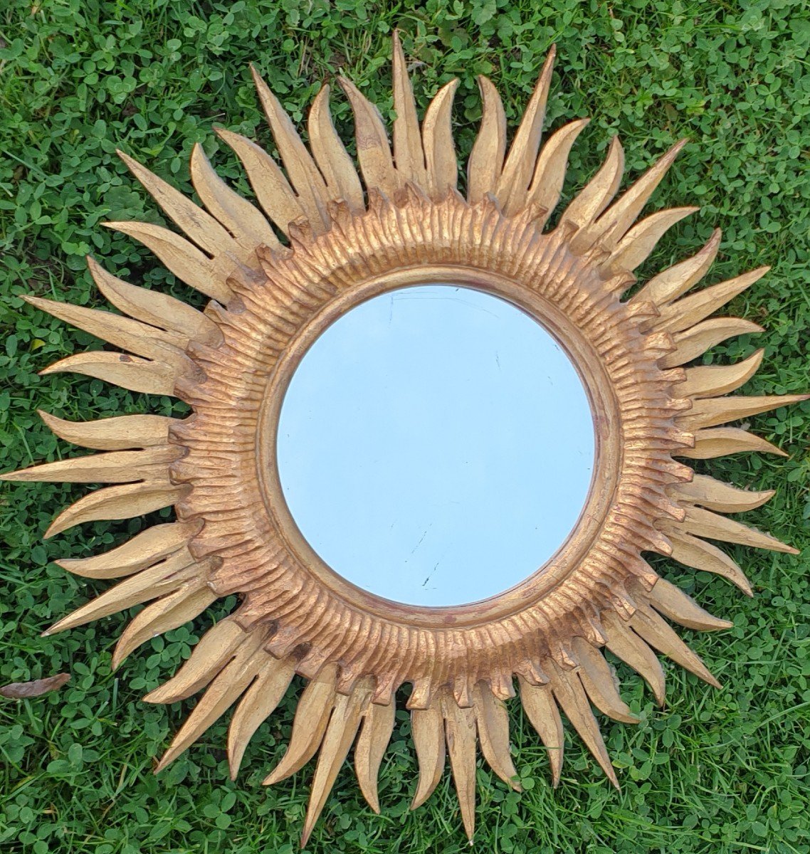 Sun Mirror, Golden Wood 55 Cm (1960)