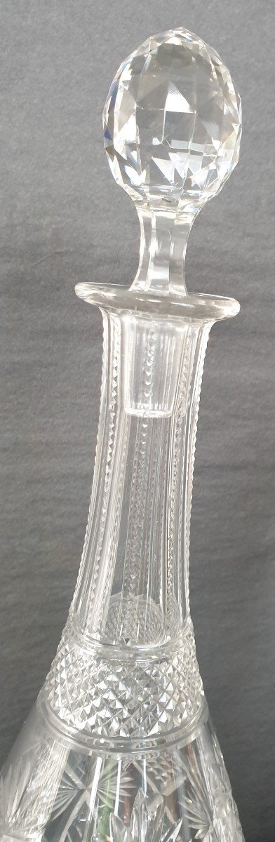 Set Of Six Carafes In Cut Crystal (baccarat Or Saint Louis)-photo-2