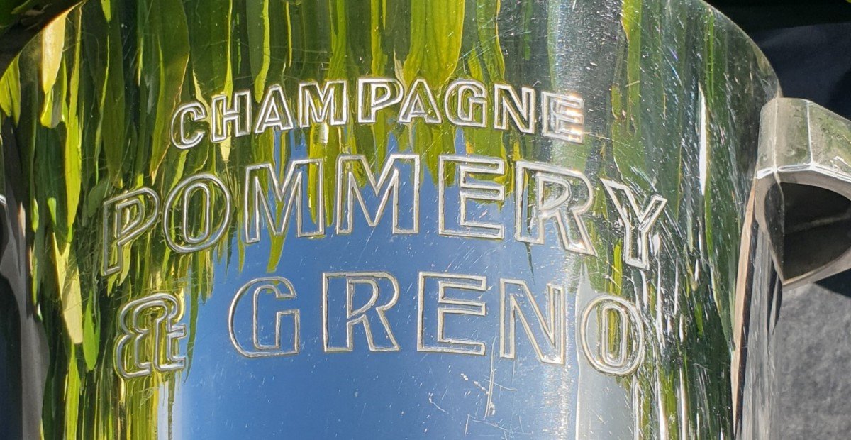   Christofle/ Pommery Greno Art Deco Champagne Bucket -photo-3