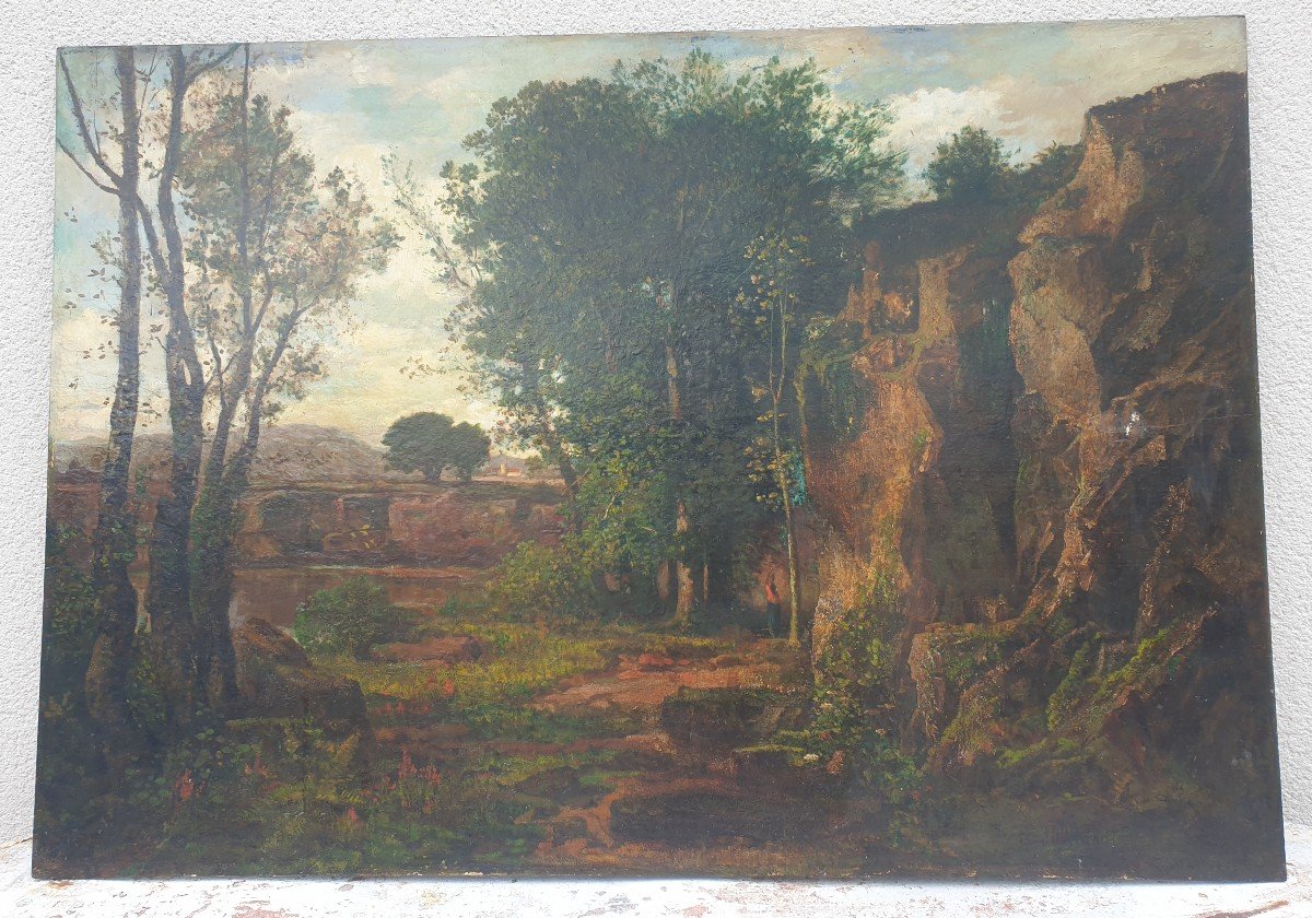  ( Ernest Journault ) Important Tableau Paysage Saint Jean De Luz  