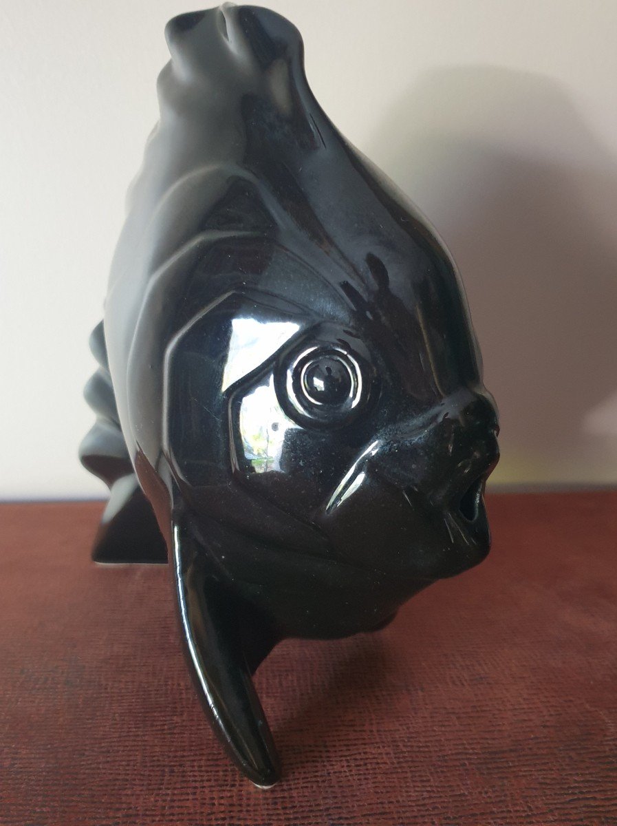 Géo Condé Poisson Faïence Lunéville Art Déco 1930 -photo-1