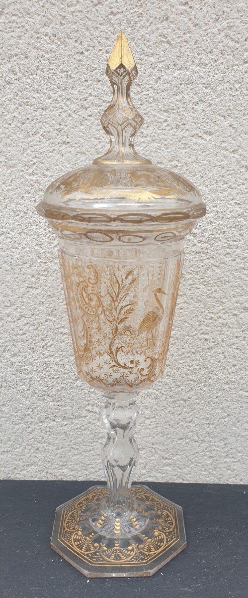 Gold Cut Crystal Cup Holland 19th Century 