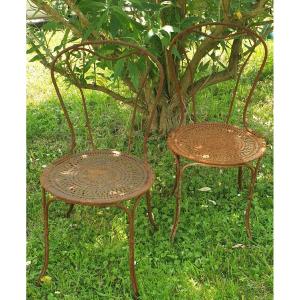 Paire De Chaises De Jardin XIX éme Siècle 