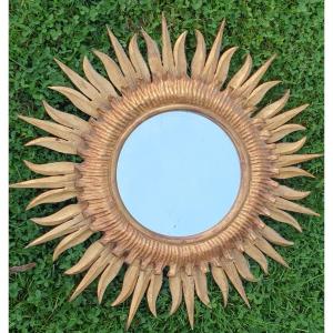 Sun Mirror, Golden Wood 55 Cm (1960)