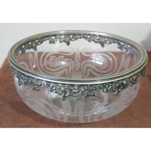 Art Nouveau Silver Fruit Bowl Salad Bowl Minerva 1900