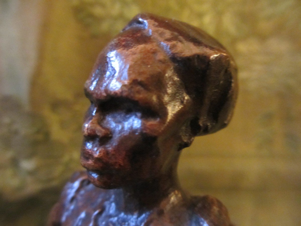 "le Tirailleur Sénégalais" Bronze De Paul Moreau- Vauthier-photo-1