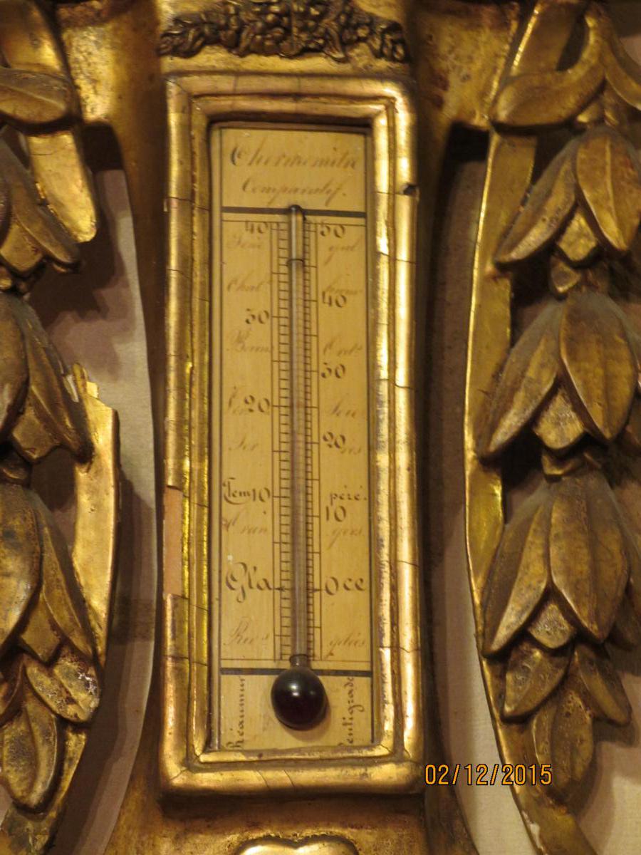 Barometer Louis XVI Gilded Wood-photo-1