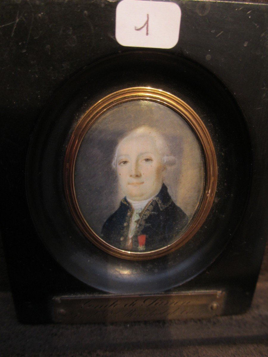 Five Miniature Portraits Of The Du Parron Family, 18th And 19th Centuries.-photo-2