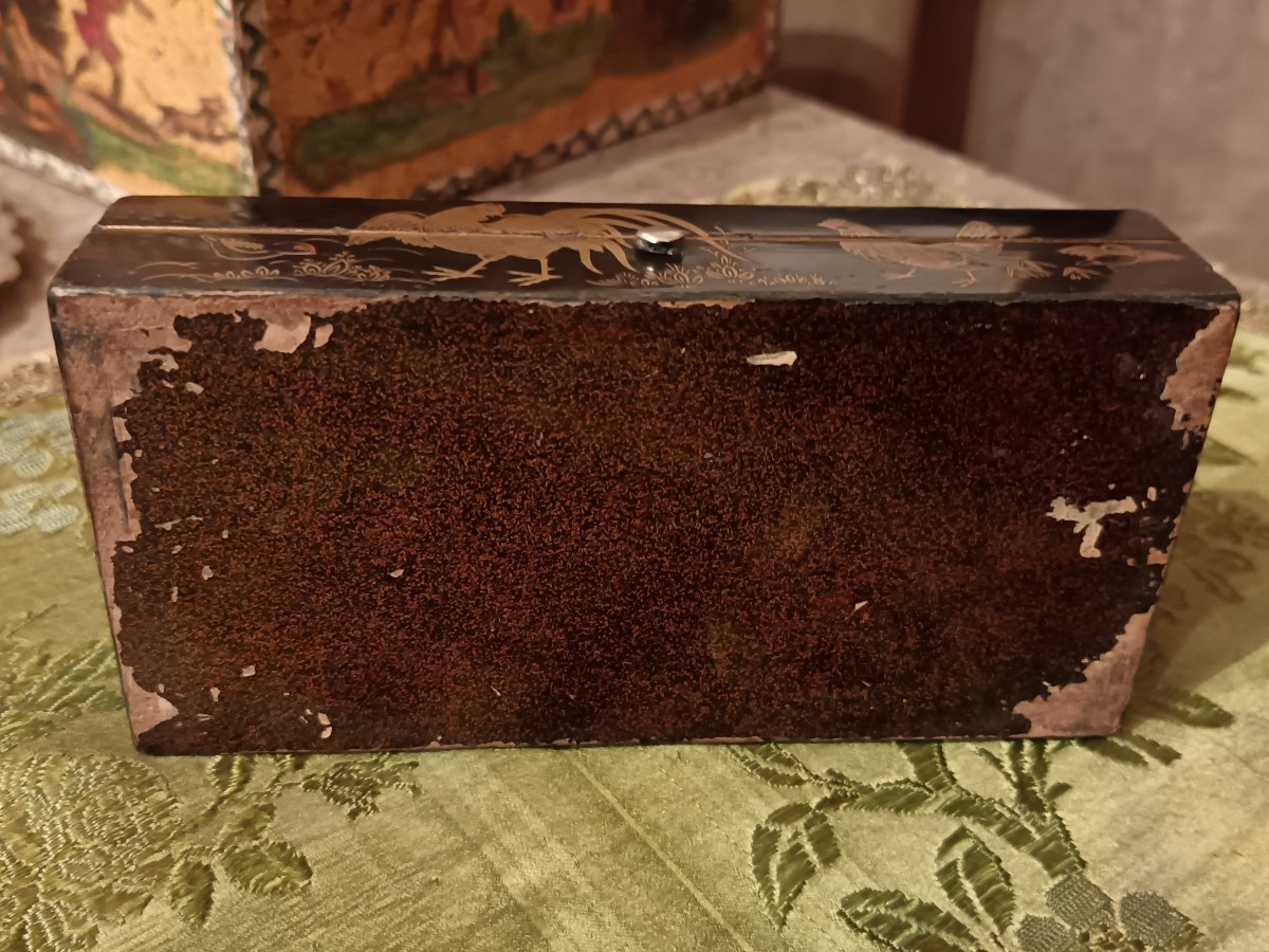 Rare Small Japanese Lacquer Writing Box. 18th Century-photo-7