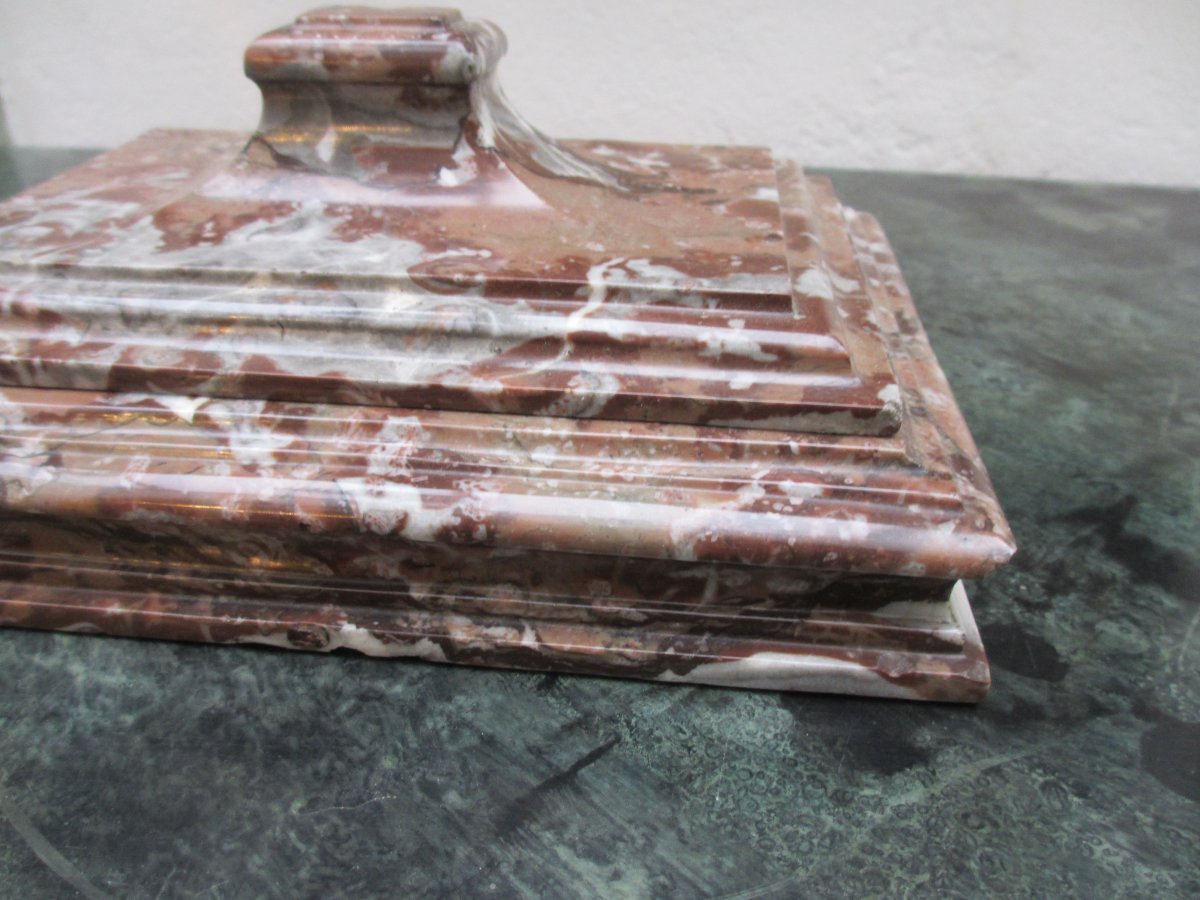 Louis XIV Marble Inkwell-photo-3