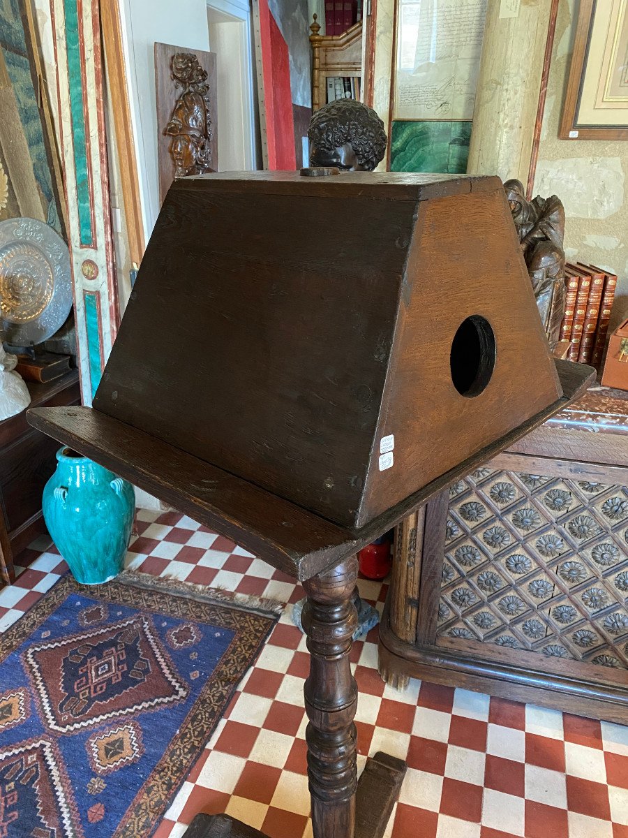 Large Double-sided Lectern In Oak, XVIIth Century-photo-3