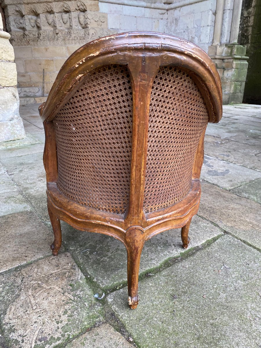 Fauteuil De Bureau Estampill&eacute; E Meunier &eacute;poque Louis XV-photo-4