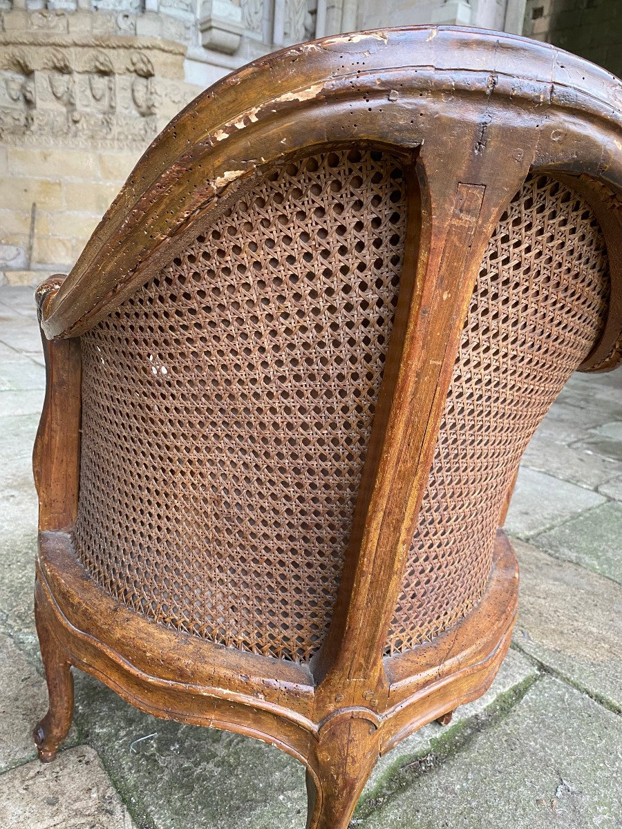 Fauteuil De Bureau Estampill&eacute; E Meunier &eacute;poque Louis XV-photo-1