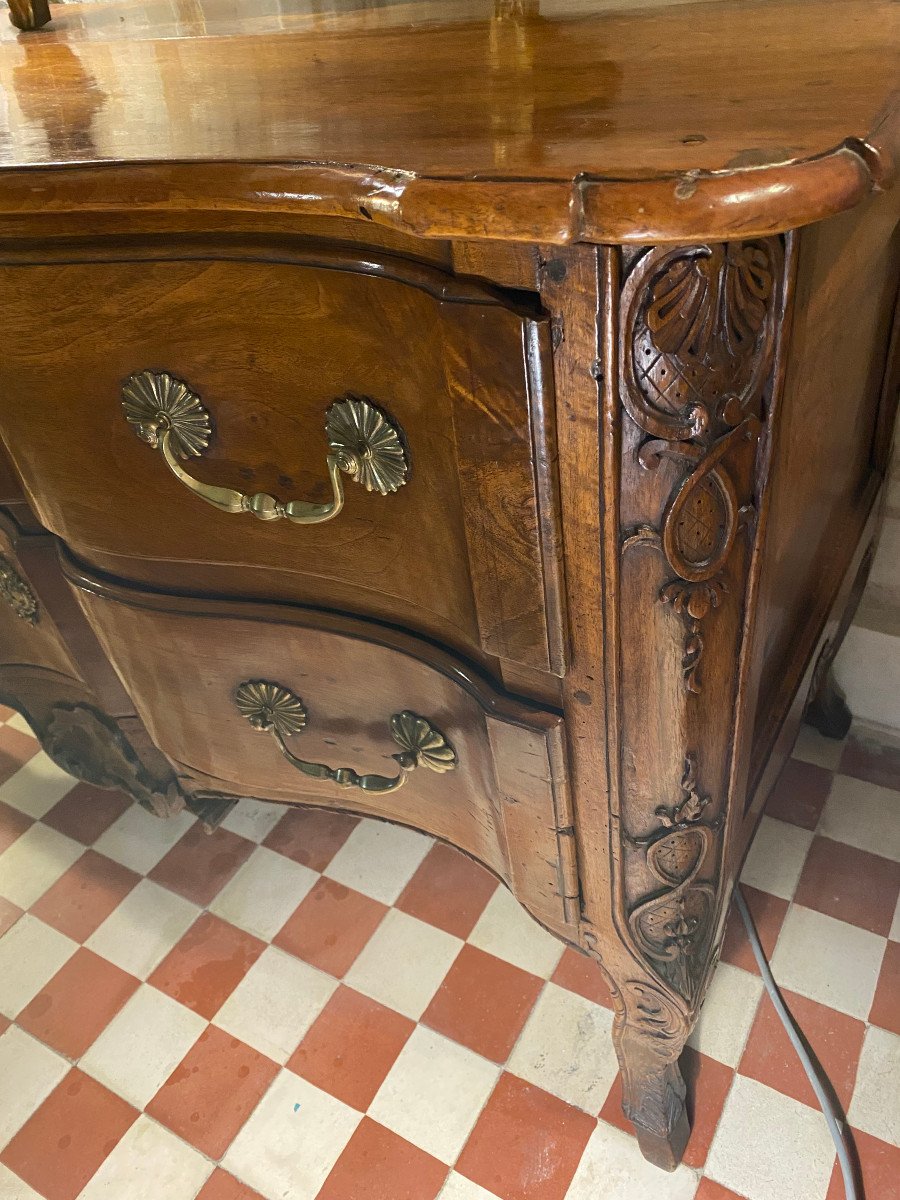 Crossbow-shaped Chest Of Drawers, Pierre Hache, 18th Century-photo-4