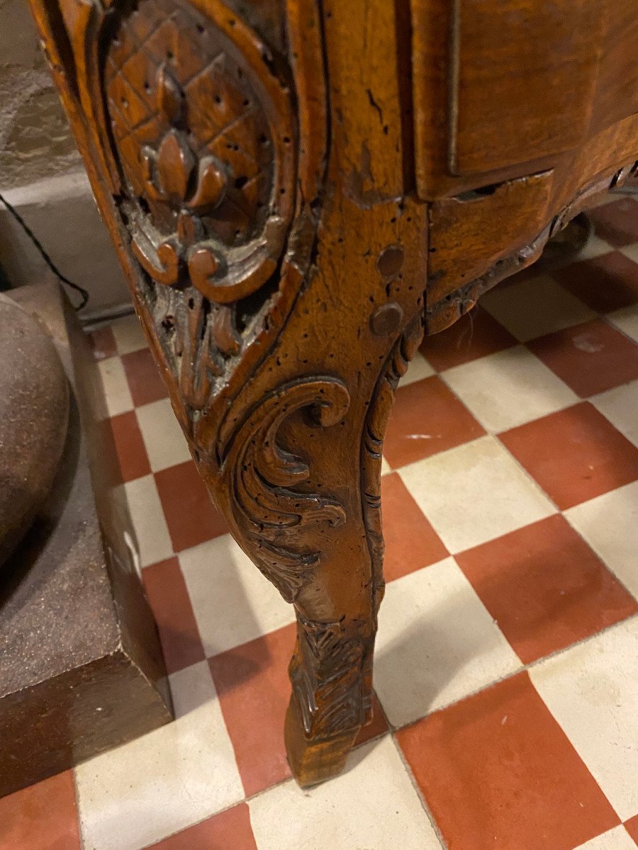 Crossbow-shaped Chest Of Drawers, Pierre Hache, 18th Century-photo-4