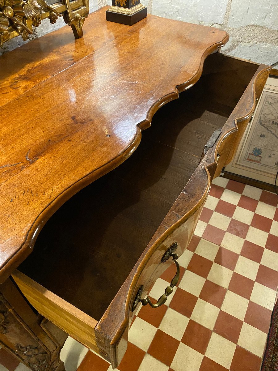 Crossbow-shaped Chest Of Drawers, Pierre Hache, 18th Century-photo-5