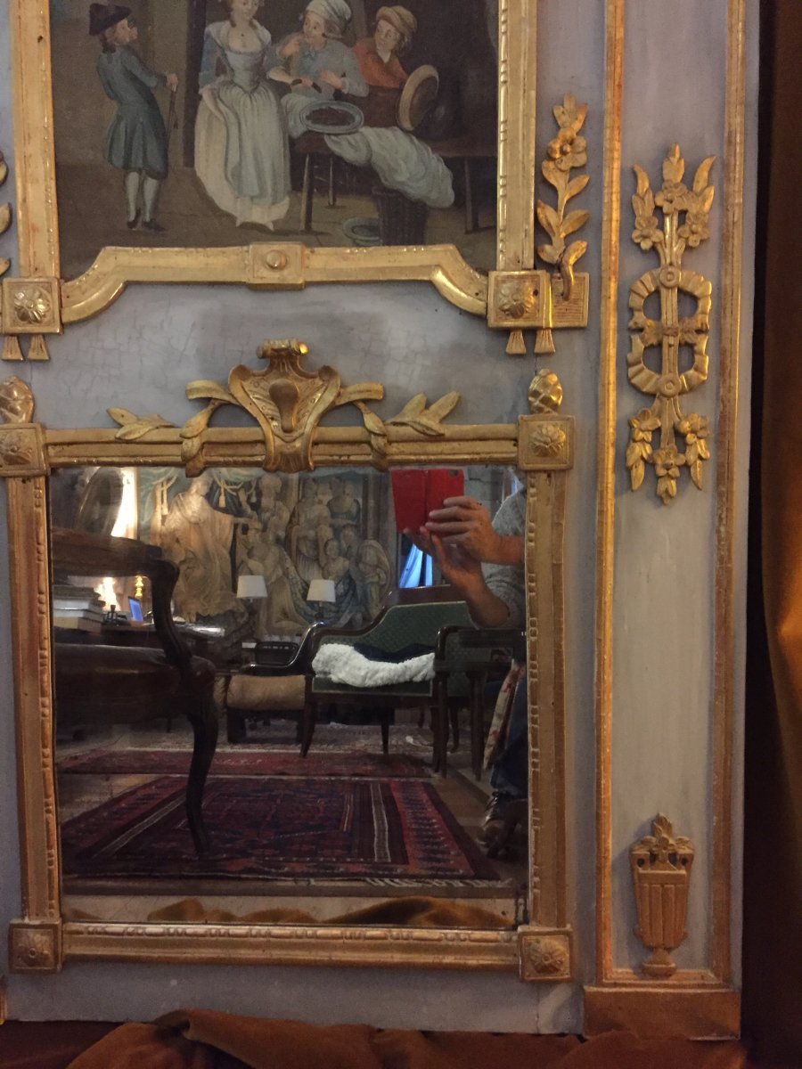 Trumeau d'époque Louis XVI-photo-3